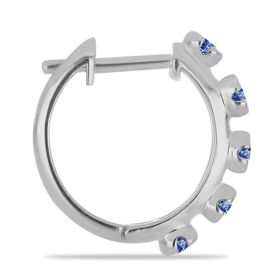 Silberohrringe mit zertifiziertem laborgezüchteten königsblauem Moissanit