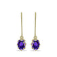 Goldplattierte Silberohrringe mit marokkanischem Amethyst