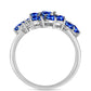 Silberring mit australischem blauem Saphir und weißem Topas