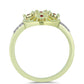 Goldplattierter Silberring mit rotem Diamant und weißem Diamant