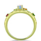 Goldplattierter Silberring mit Welo-Opal und Chakra Turmalin