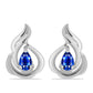 Silberohrringe mit australischem blauem Saphir