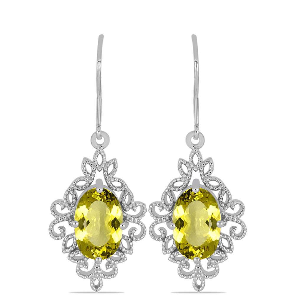 Silberohrringe mit Zitronentopas