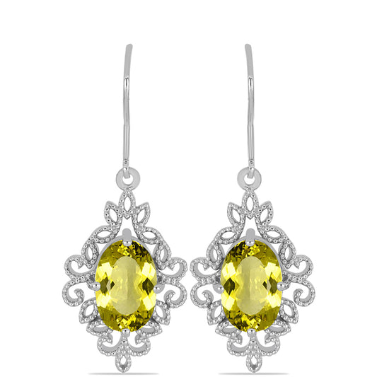 Silberohrringe mit Zitronentopas