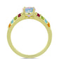 Goldplattierter Silberring mit Welo-Opal und Chakra Turmalin