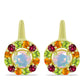Goldplattierte Silberohrringe mit Welo-Opal und Chakra Turmalin