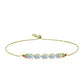 Goldplattiertes Silberarmband mit Welo-Opal und Chakra Turmalin