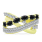 Goldplattierter Silberring mit Obsidian und weißem Topas