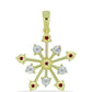 Goldplattierter Silberanhänger mit rotem Diamant und weißem Diamant