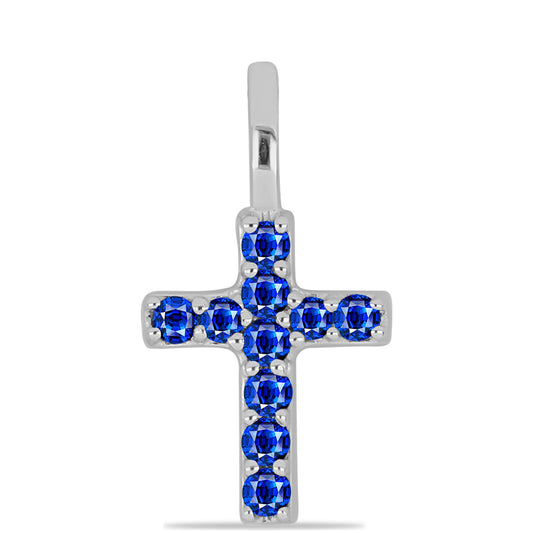 Silberanhänger mit australischem blauem Saphir