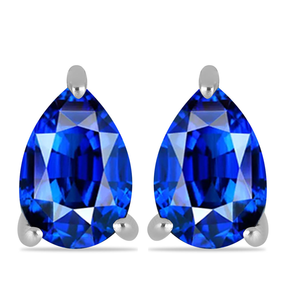 Silberohrringe mit australischem blauem Saphir