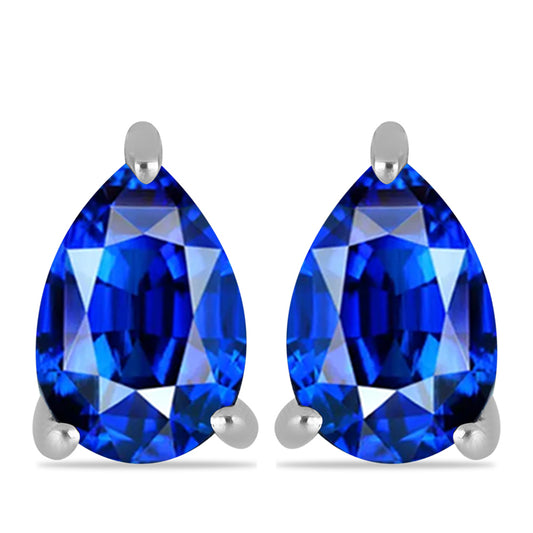 Silberohrringe mit australischem blauem Saphir