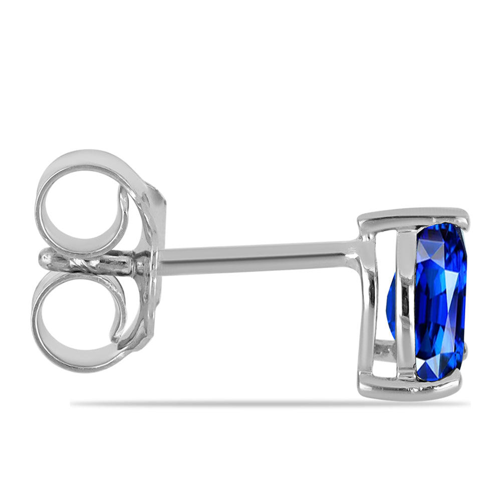 Silberohrringe mit australischem blauem Saphir 2 