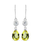 Silberohrringe mit Zitronentopas und weißem Topas