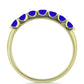 Goldplattierter Silberring mit blauem Achat
