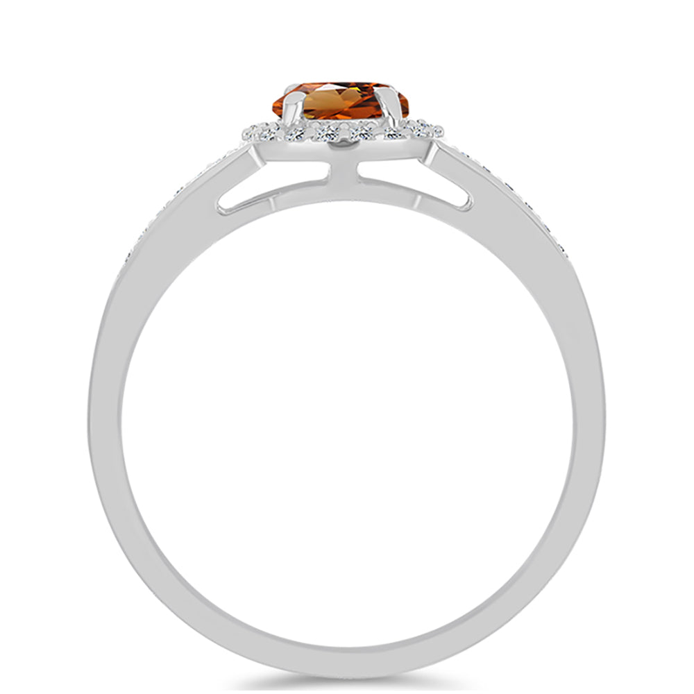 Silberring mit zertifiziertem laborgezüchteten Zultanit aus Anatolien und weißem Topas