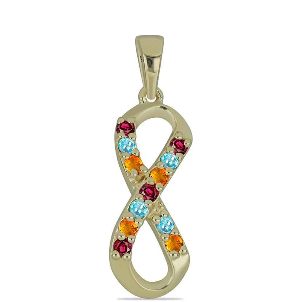 Goldplattierter Silberanhänger mit Chakra Turmalin 1 