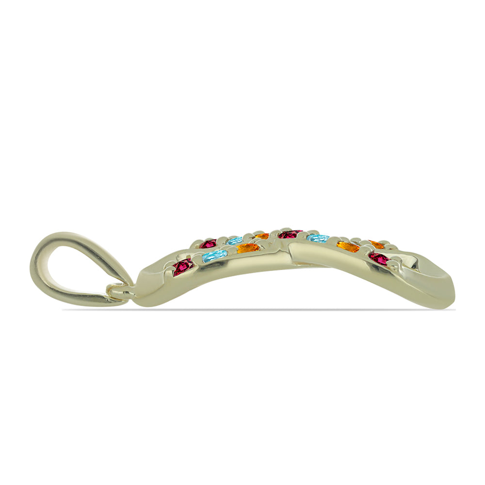 Goldplattierter Silberanhänger mit Chakra Turmalin 2 