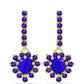 Goldplattierte Silberohrringe mit blauem Achat und marokkanischem Amethyst