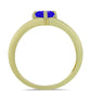 Goldplattierter Silberring mit blauem Achat