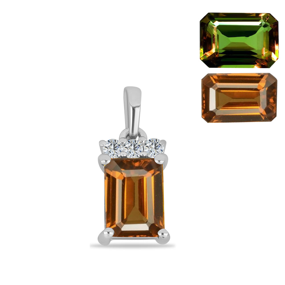 Silberanhänger mit Zultanit aus Anatolien und weißem Topas 1 