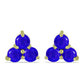 Goldplattierte Silberohrringe mit blauem Achat