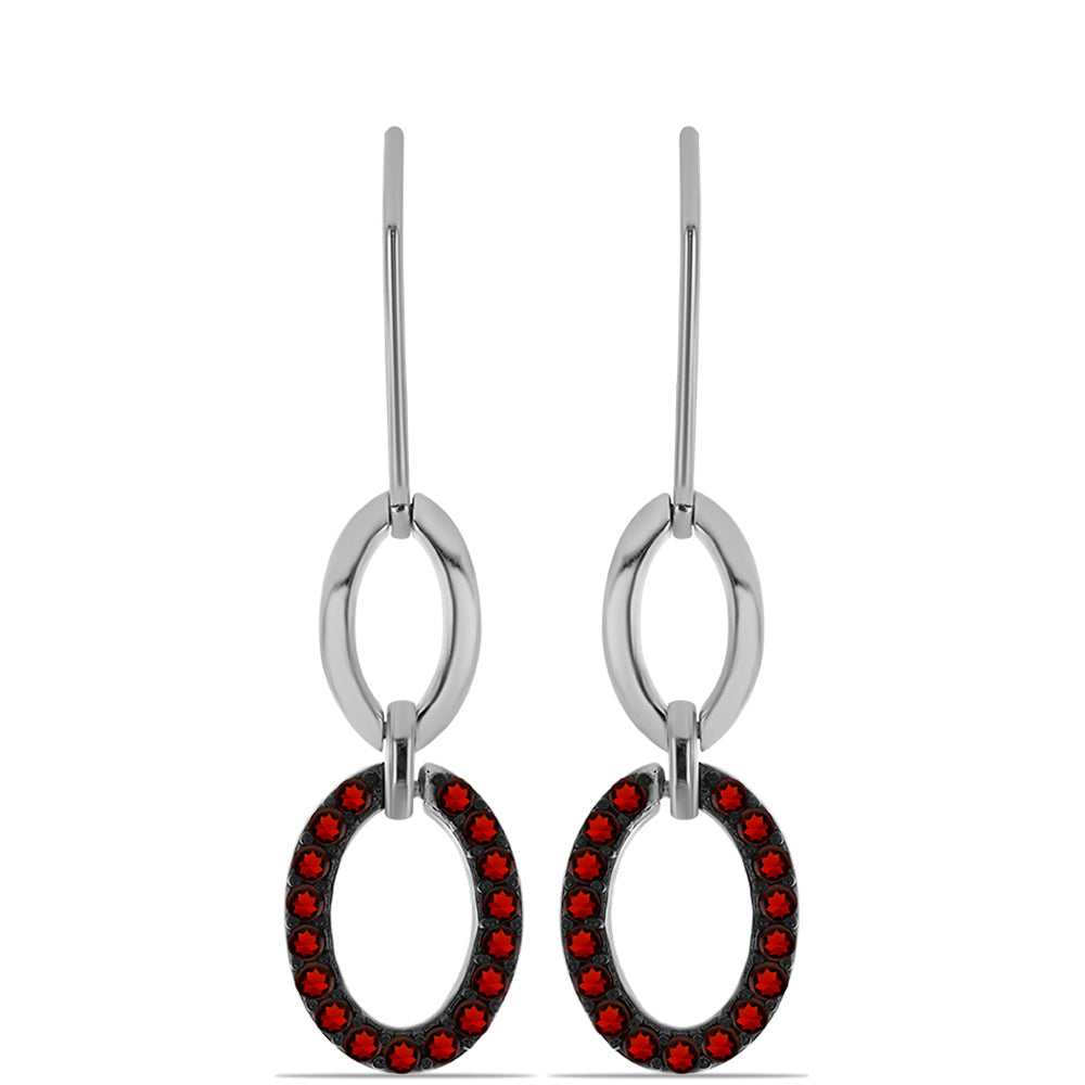Silberohrringe mit Barton Granat