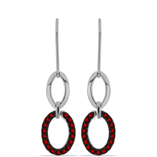 Silberohrringe mit Barton Granat