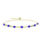 Goldplattiertes Silberarmband mit blauem Achat