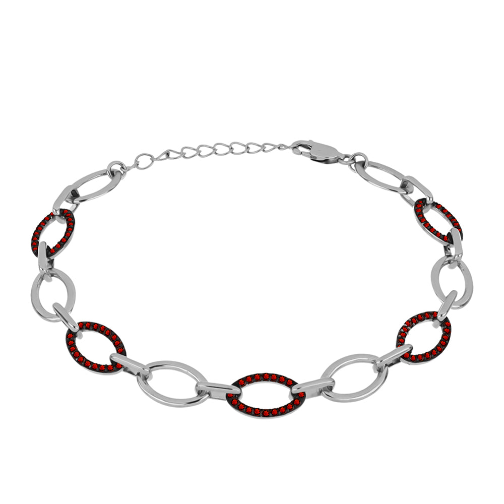 Silberarmband mit Barton Granat 1 