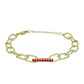 Goldplattiertes Silberarmband mit Rubin aus Madagaskar