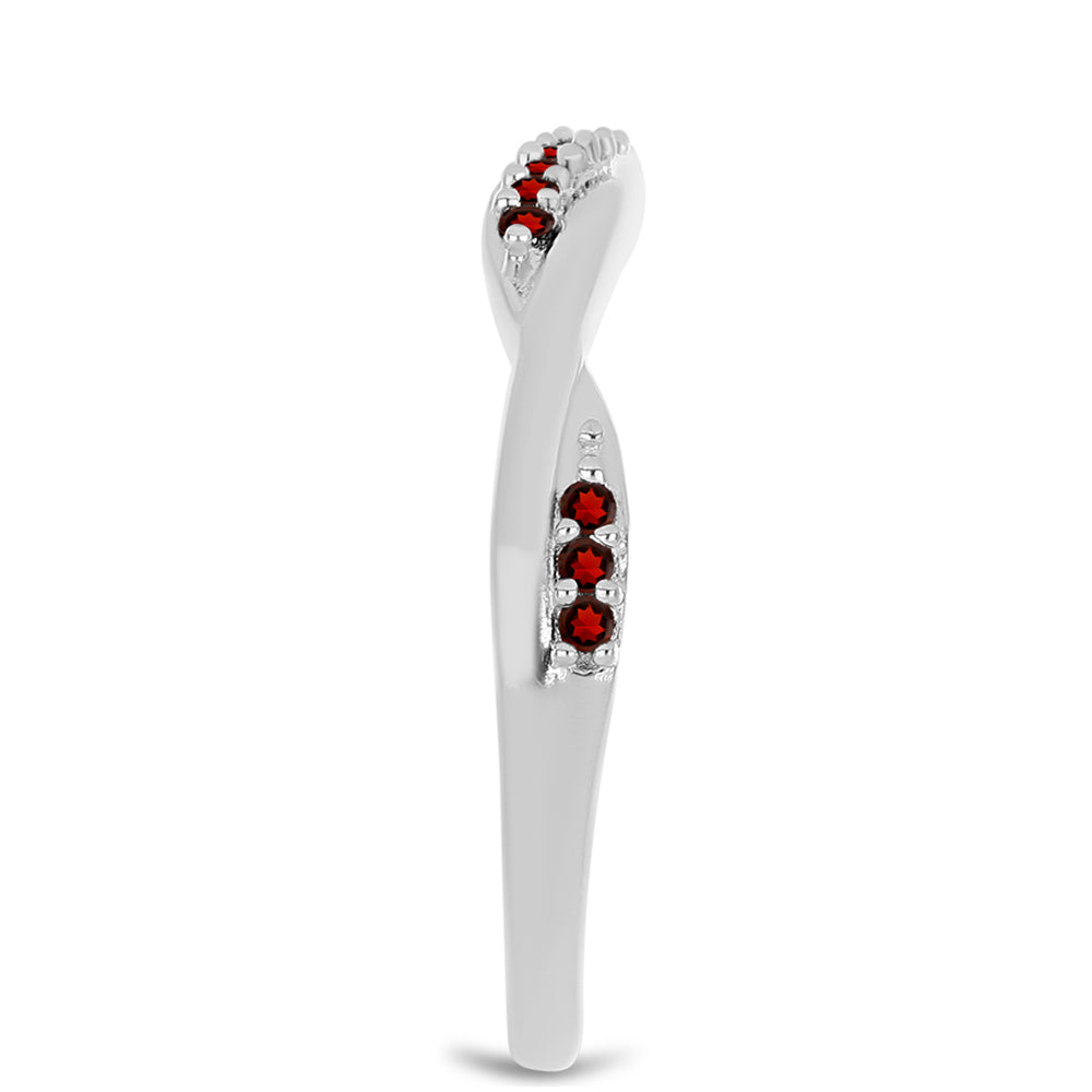 Silberring mit Barton Granat 4 