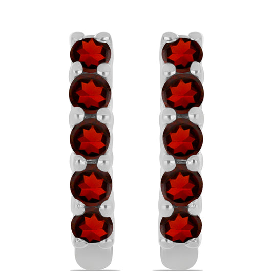 Silberohrringe mit Barton Granat