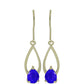 Goldplattierte Silberohrringe mit blauem Achat