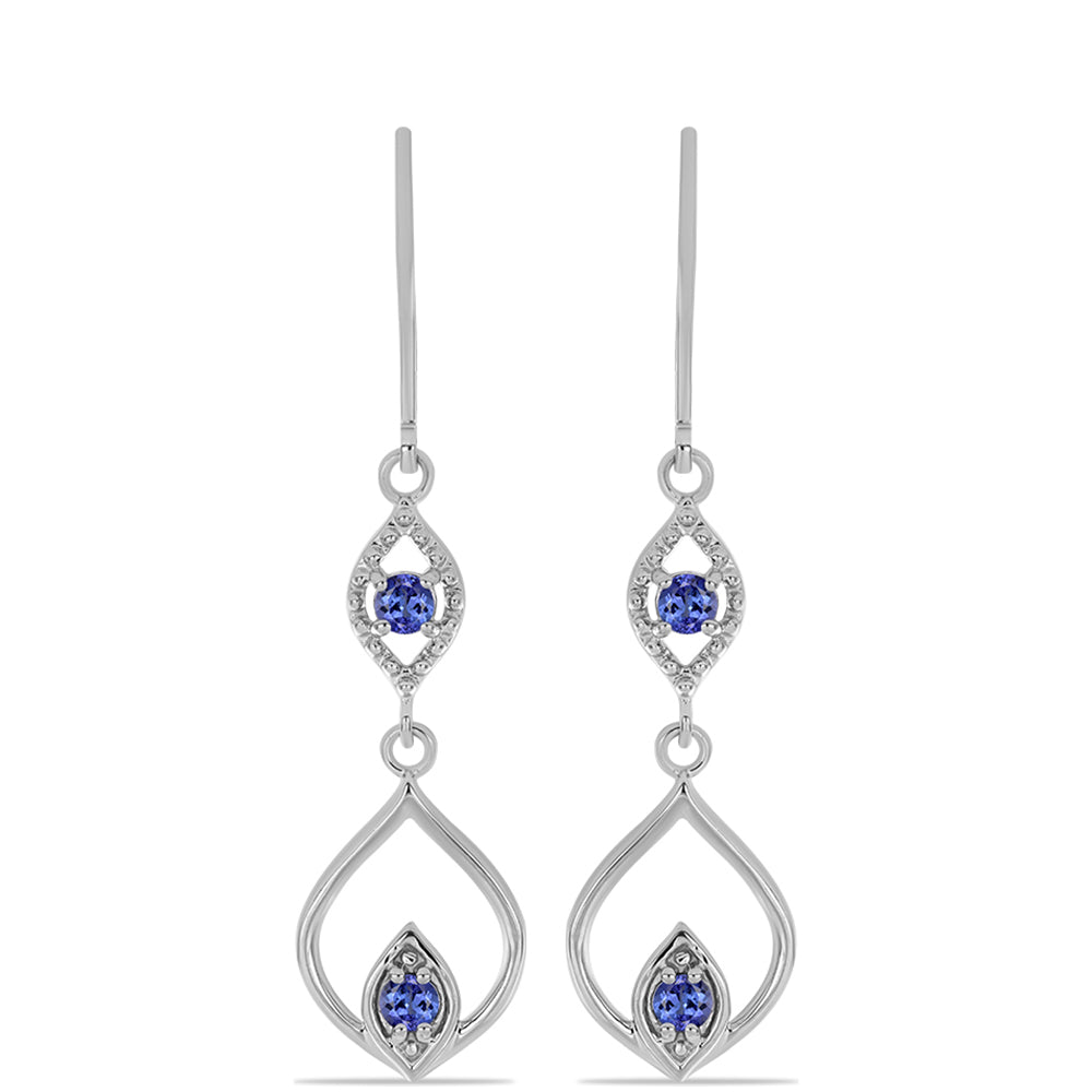 Silberohrringe mit Tansanit 1 