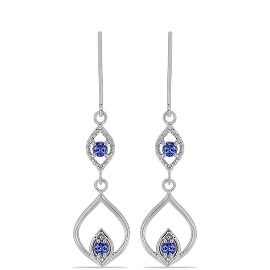 Silberohrringe mit Tansanit