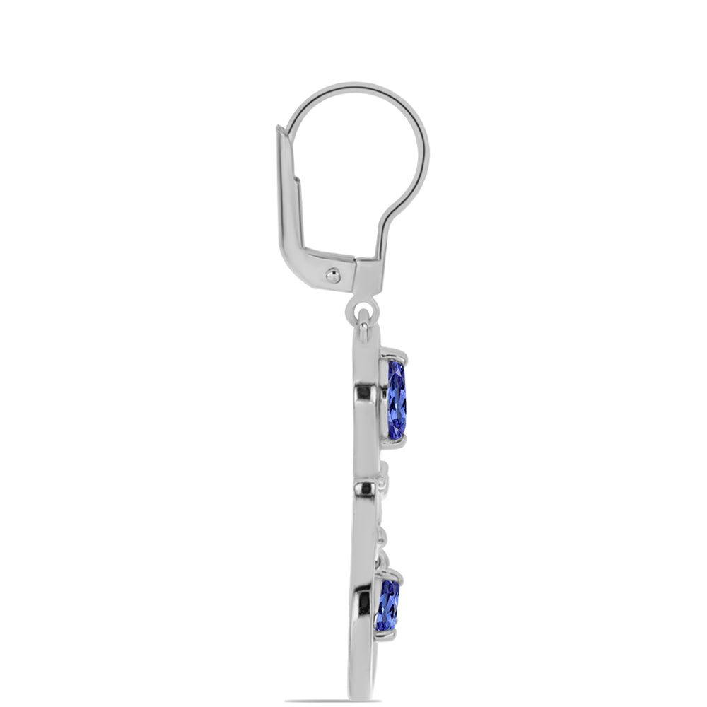 Silberohrringe mit Tansanit 2 