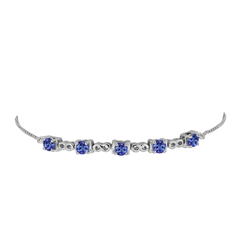 Silberarmband mit Tansanit 2 