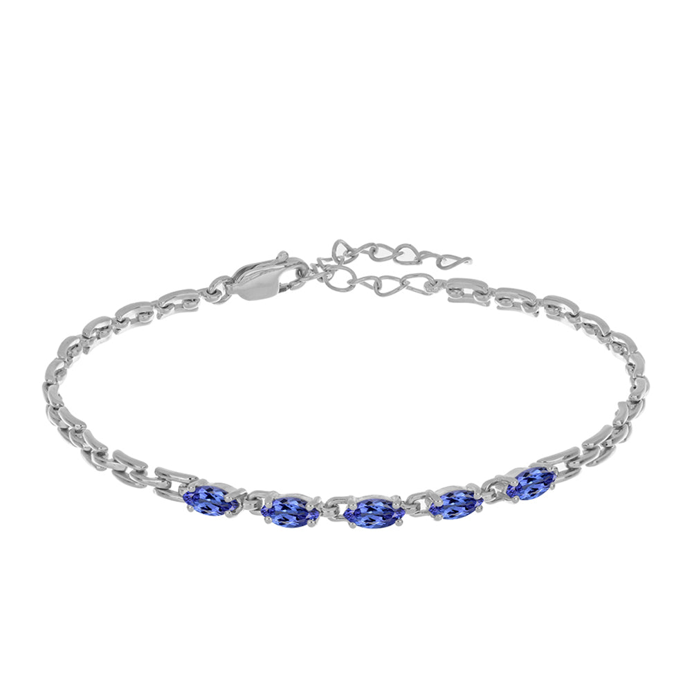 Silberarmband mit Tansanit 1 