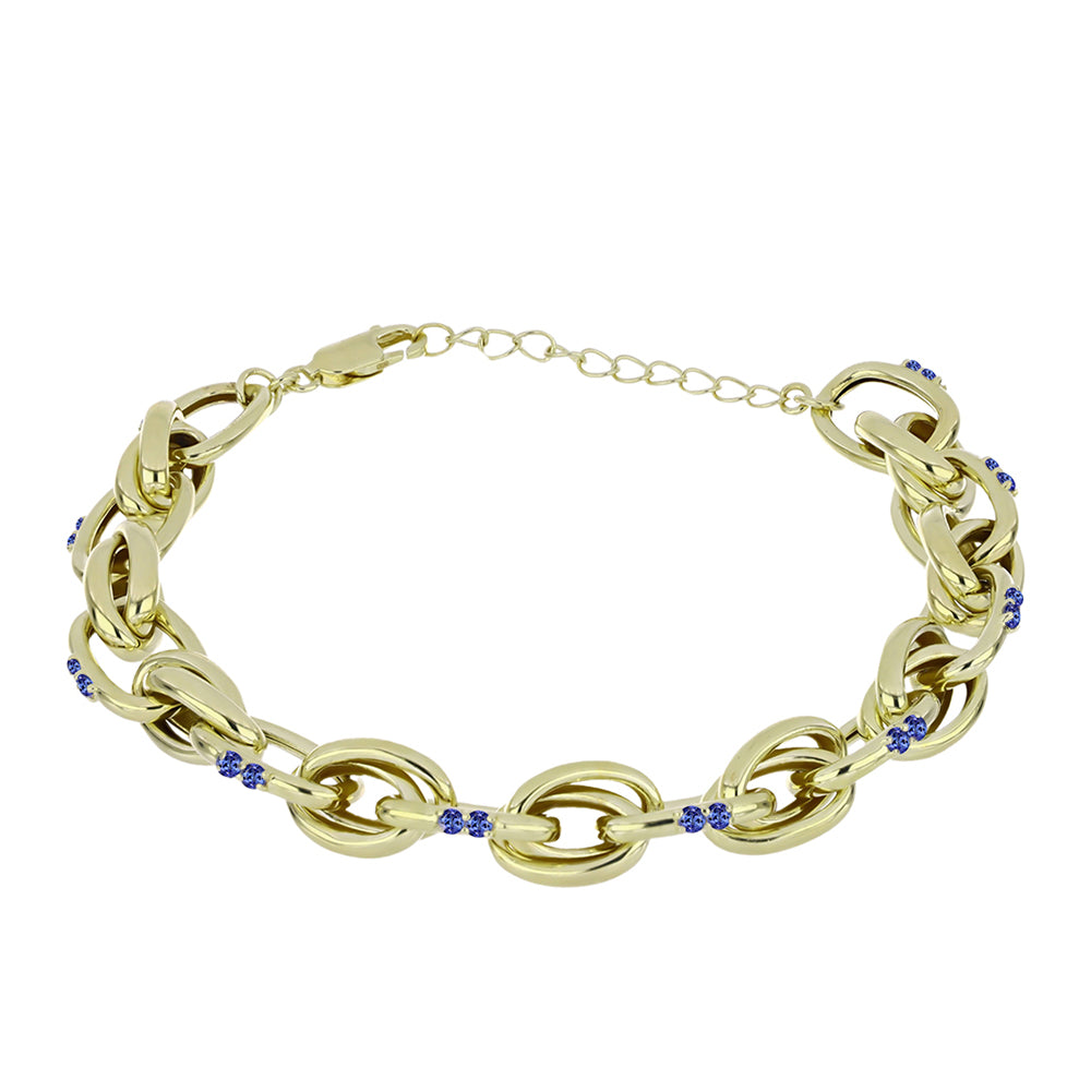 Goldplattiertes Silberarmband mit Tansanit 1 
