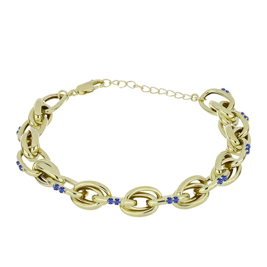 Goldplattiertes Silberarmband mit Tansanit