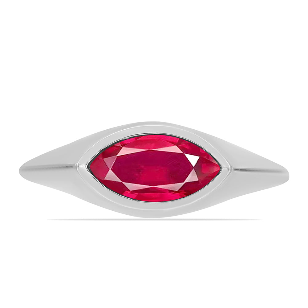 Silberring mit Rubin aus Madagaskar 1 