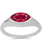 Silberring mit Rubin aus Madagaskar
