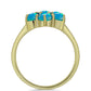 Goldplattierter Silberring mit äthiopischem Paraiba-Blauopal