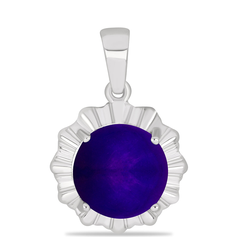 Silberanhänger mit lila Jade 1 