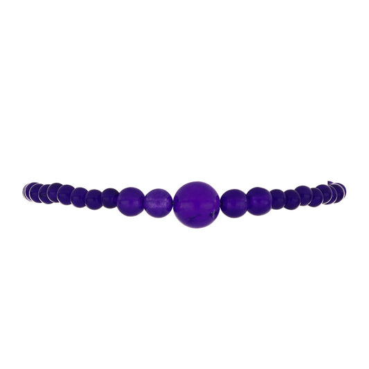 Silberarmband mit lila Jade