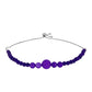 Silberarmband mit lila Jade
