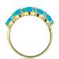 Goldplattierter Silberring mit äthiopischem Paraiba-Blauopal