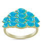 Goldplattierter Silberring mit äthiopischem Paraiba-Blauopal