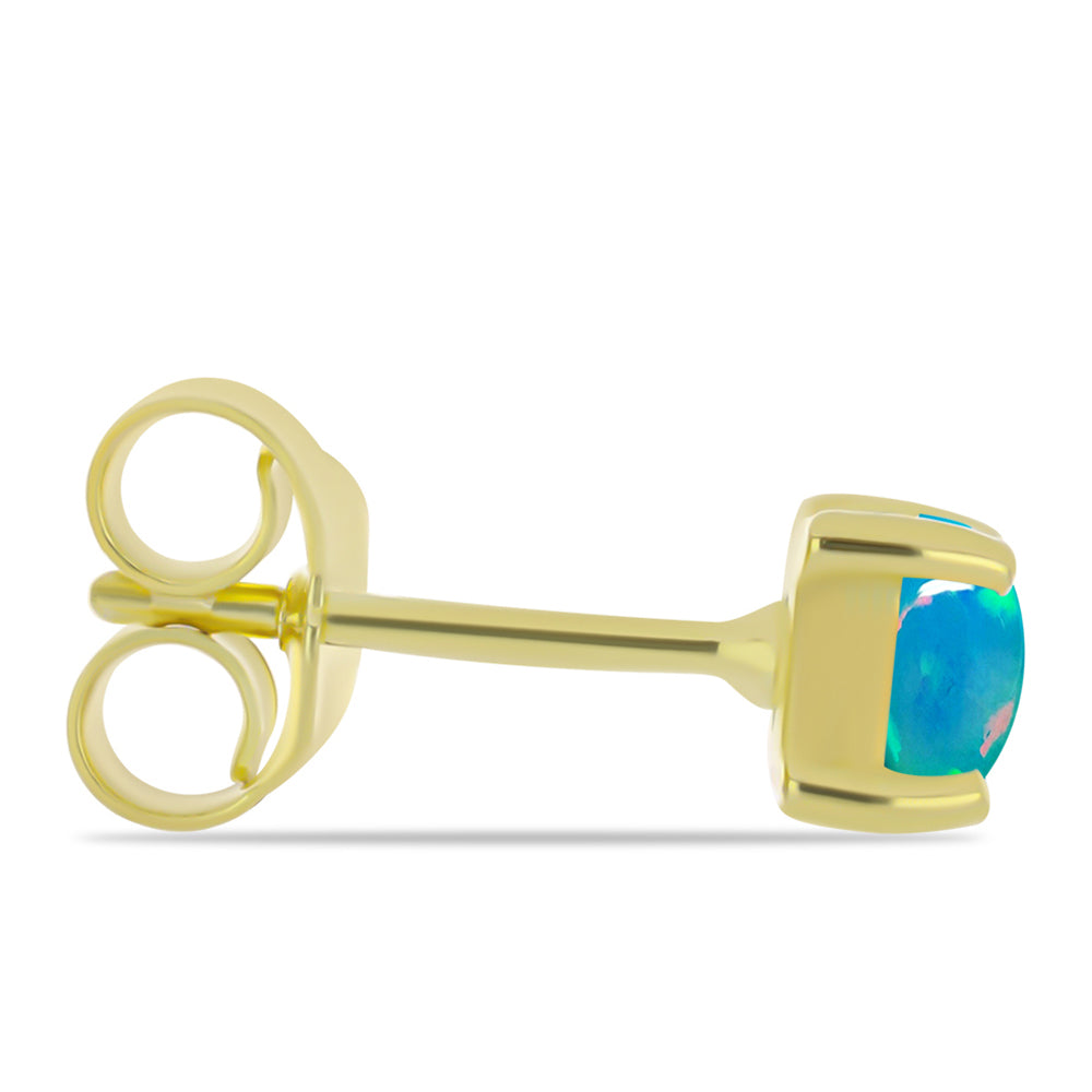 Goldplattierte Silberohrringe mit äthiopischem Paraiba-Blauopal 2 